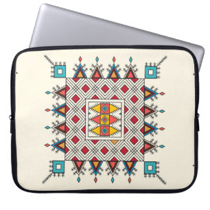 Decorative geometric repeating pattern inspired by laptop sleeve