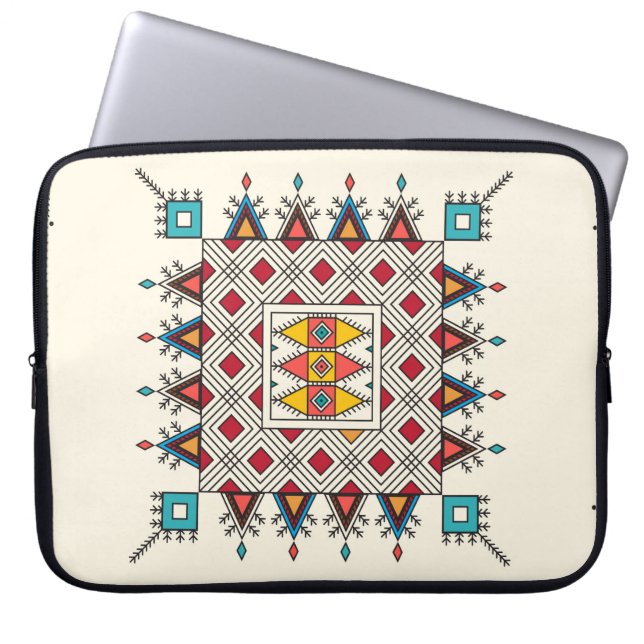 Decorative geometric repeating pattern inspired by laptop sleeve (Front)