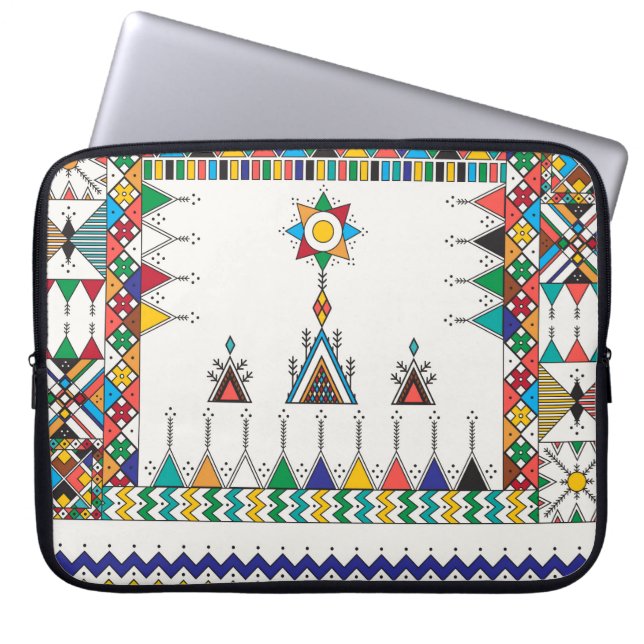 Decorative geometric repeating pattern inspired by laptop sleeve (Front)