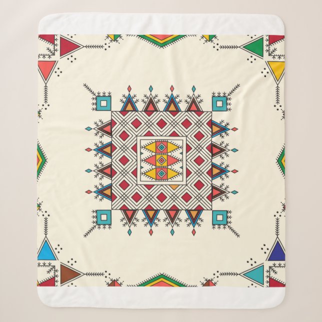 Decorative geometric repeating pattern inspired by sherpa blanket (Front)