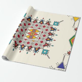 Decorative geometric repeating pattern inspired by wrapping paper