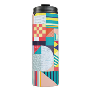 Decorative Geometric: Vintage Abstract Pattern. Thermal Tumbler