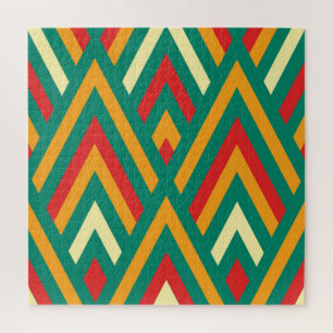 Decorative Geometric: Vintage Abstract Seamless. Jigsaw Puzzle