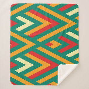Decorative Geometric: Vintage Abstract Seamless. Sherpa Blanket