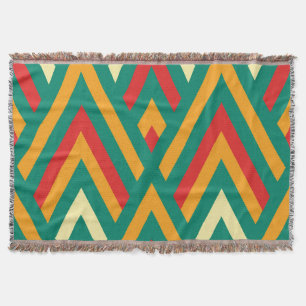 Decorative Geometric: Vintage Abstract Seamless. Throw Blanket