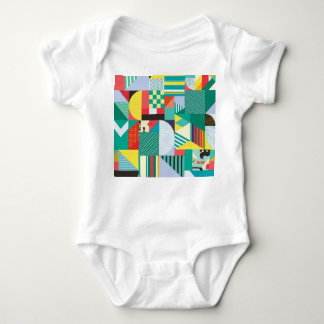 Decorative Geometric: Vintage Pattern Elements Baby Bodysuit