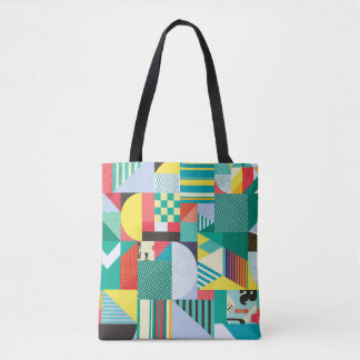 Decorative Geometric: Vintage Pattern Elements Tote Bag