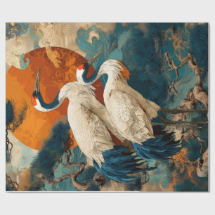 Decorative Gift Wrap Paper Japanese Crane