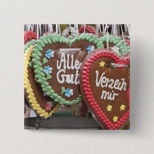 Decorative gingerbread cookies 15 cm square badge