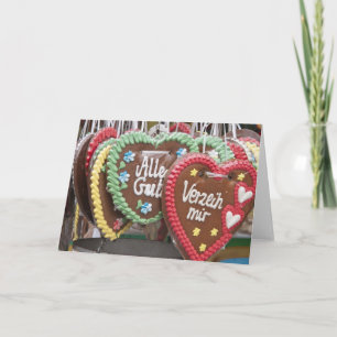 Decorative gingerbread cookies holiday card