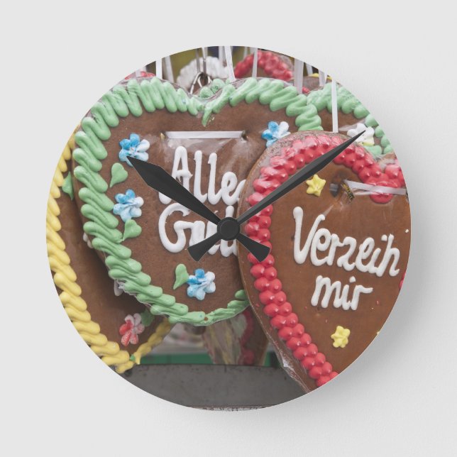 Decorative gingerbread cookies round clock (Front)