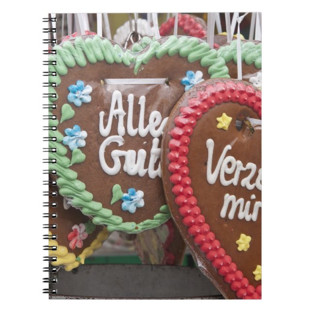 Decorative gingerbread cookies spiral notebook (Front)