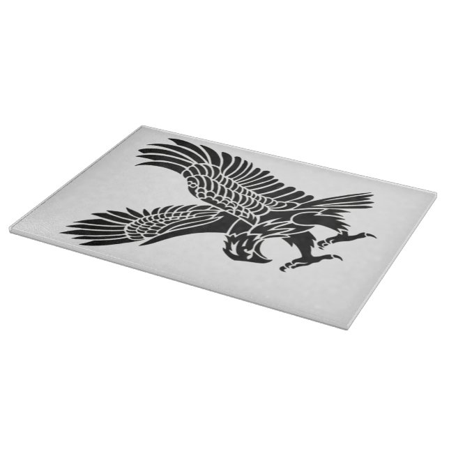 Decorative Glass Chopping Board - Eagle (Corner)