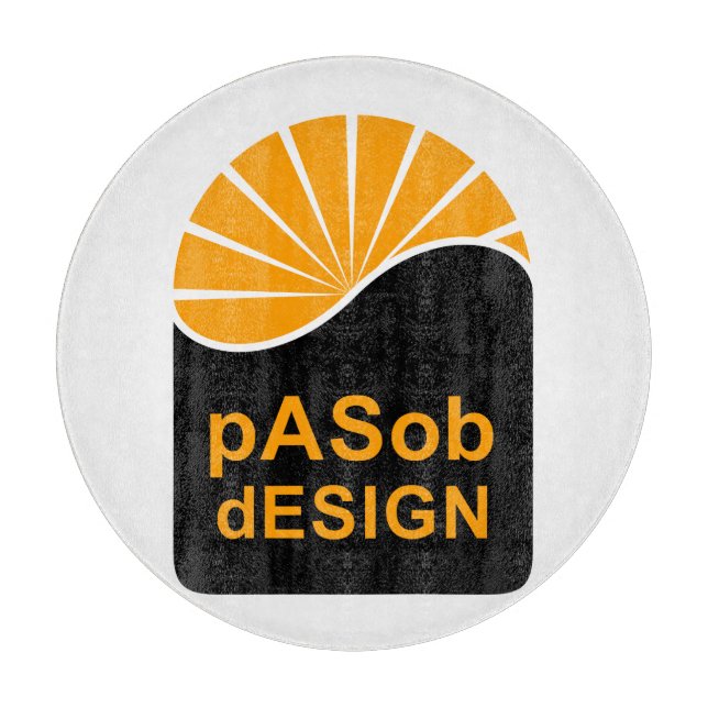 Decorative Glass Cutting Board 12" (Front)