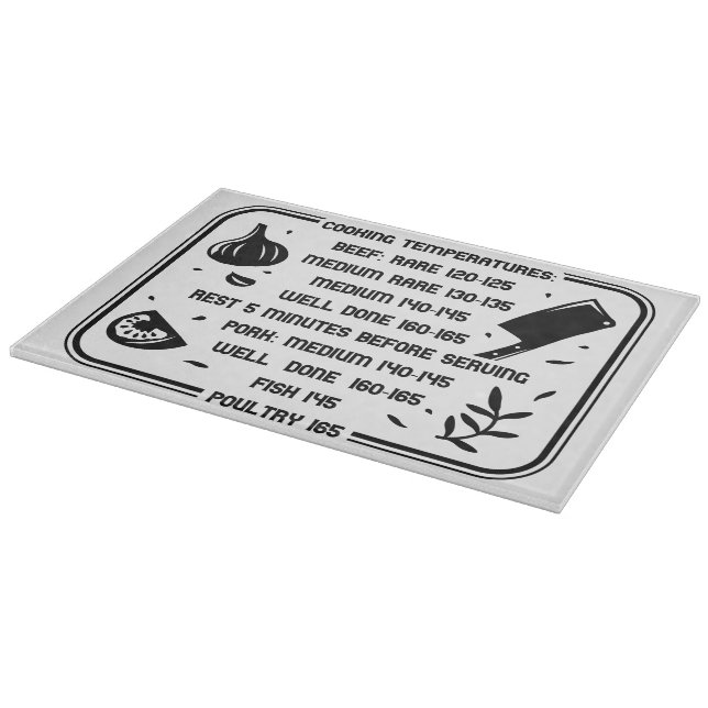 Decorative Glass Cutting Board 15"x11" (Corner)