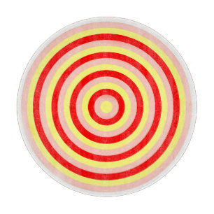 Decorative Glass Cutting Board with Circle Design