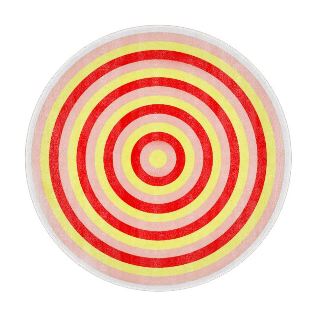 Decorative Glass Cutting Board with Circle Design (Front)