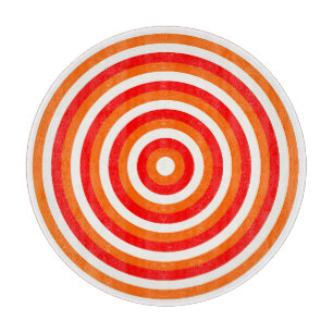 Decorative Glass Cutting Board with Circle Design