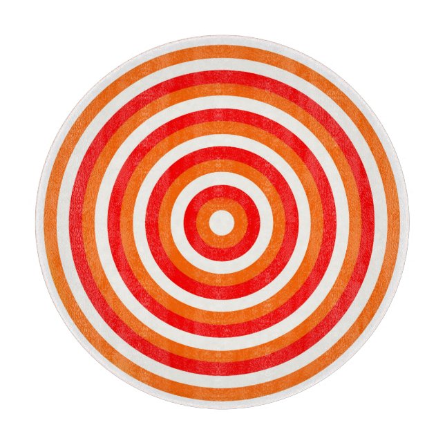 Decorative Glass Cutting Board with Circle Design (Front)