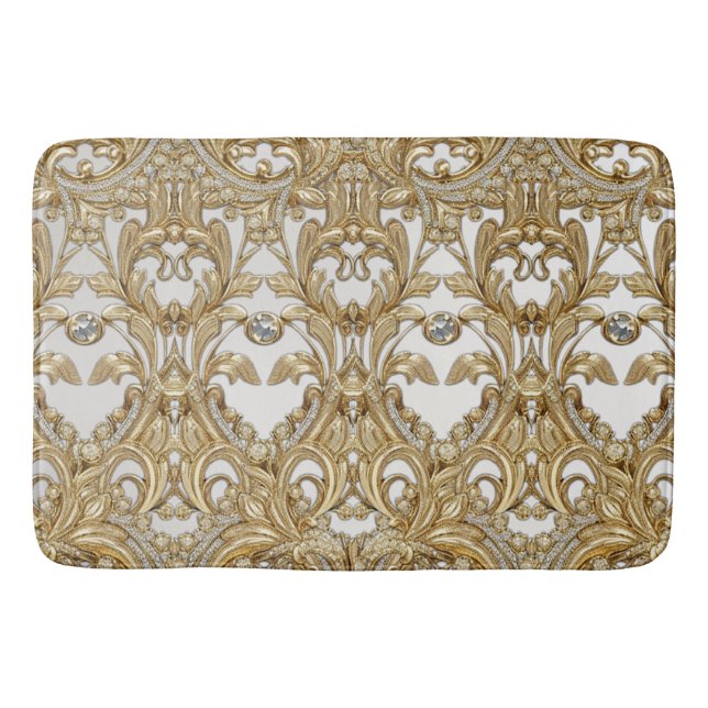 Decorative Gold Bath Mat (Front)