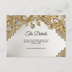 Decorative Gold Detail Enclosure Card