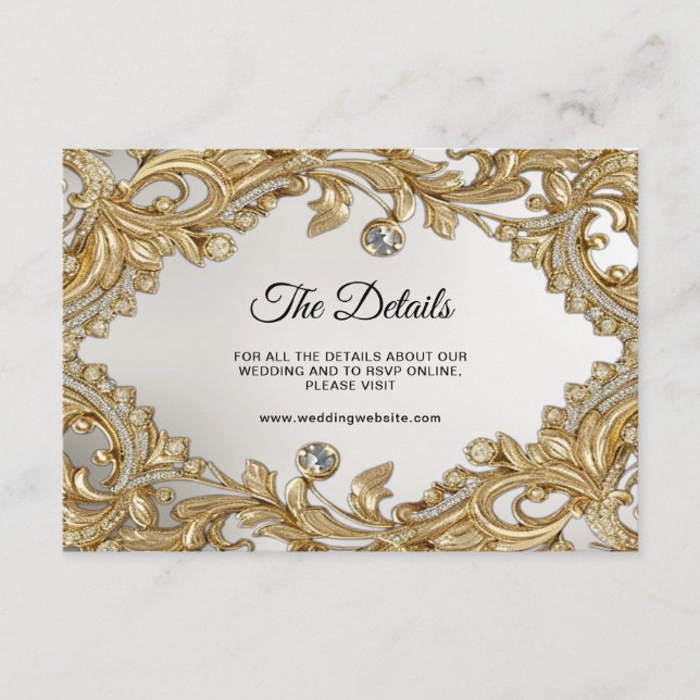 Decorative Gold Detail Enclosure Card (Front)