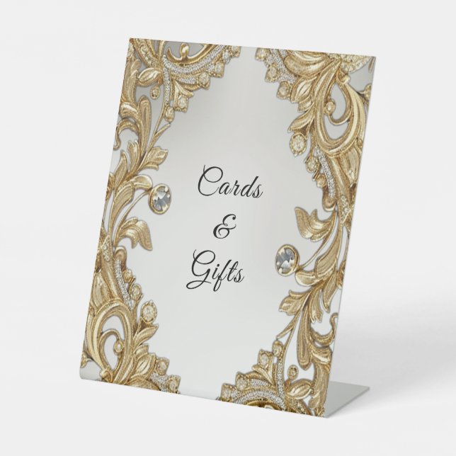 Decorative Gold Tabletop Signs (Front)