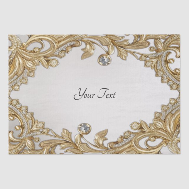 Decorative Gold Tissue Paper (Front)