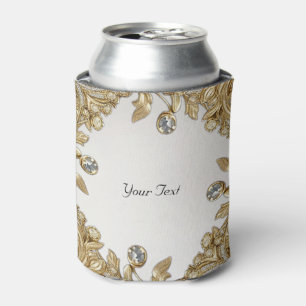 Decorative Gold Wedding Favour Can Cooler