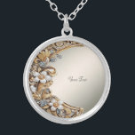 Decorative Gold White Floral Necklace<br><div class="desc">Beautiful Decorative Gold White Floral Necklace</div>