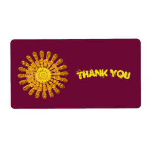 Decorative golden sun symbol