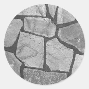 Decorative Grey Stone Paving Look Classic Round Sticker