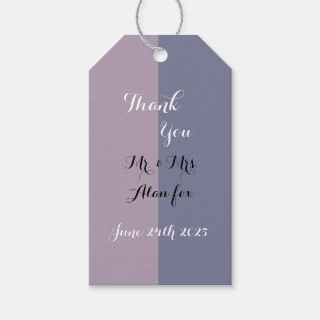  Decorative Half And Half  Gift Tags (Front)