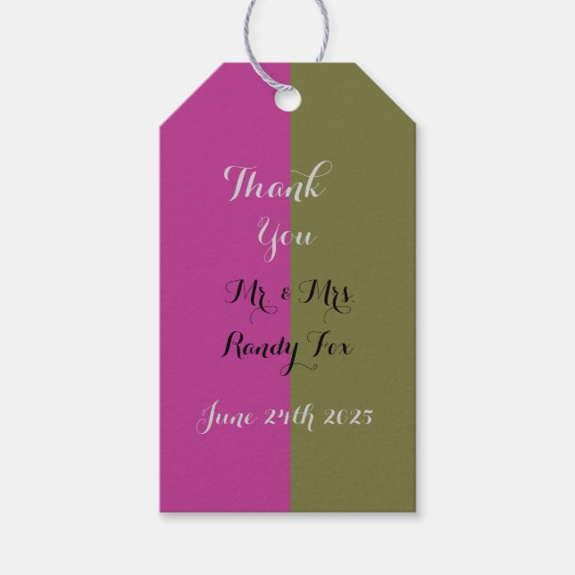  Decorative Half And Half  Gift Tags (Front)