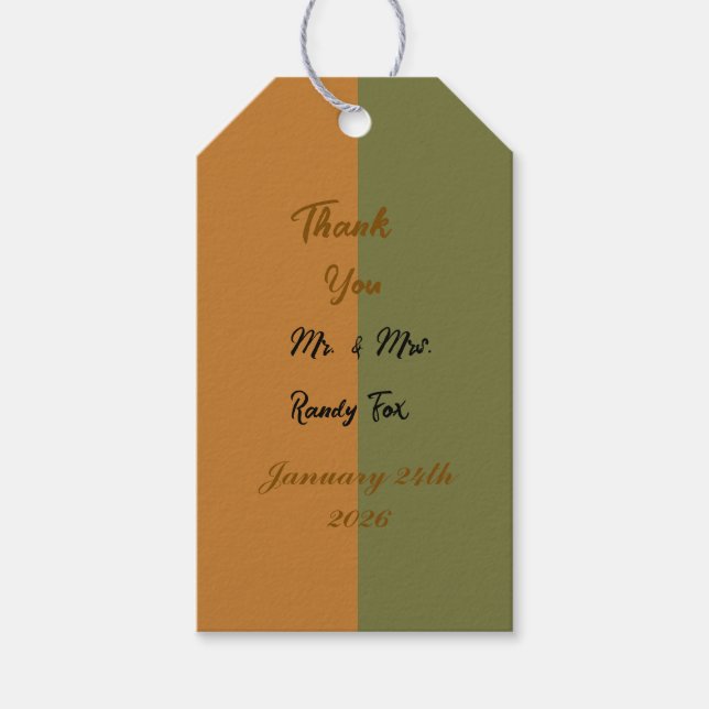  Decorative Half And Half  Gift Tags (Front)