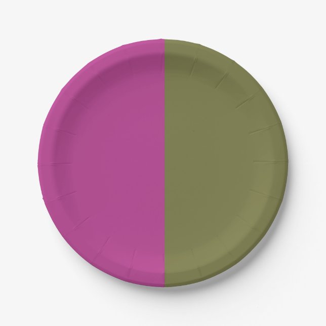  Decorative Half And Half  Paper Plate (Front)