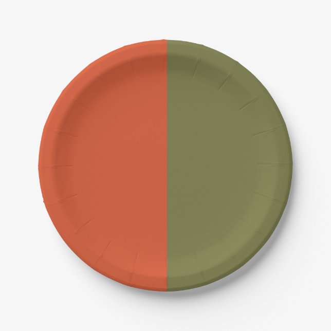  Decorative Half And Half  Paper Plate (Front)