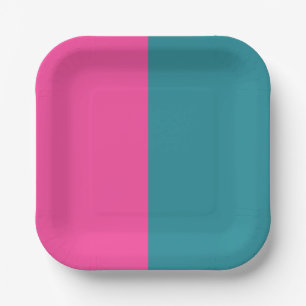 Decorative Half And Half Paper Plate