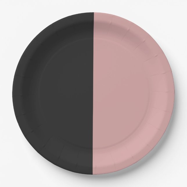  Decorative Half And Half  Paper Plate (Front)
