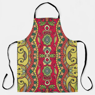 Decorative Hand-Drawn Seamless Abstract Pattern Apron