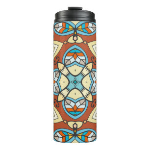 Decorative hand drawn seamless pattern. Colorful a Thermal Tumbler