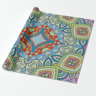 Decorative hand drawn seamless pattern. Colorful a Wrapping Paper