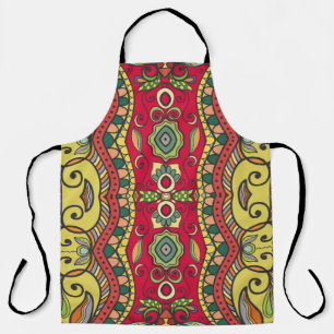 Decorative hand drawn seamless pattern. Colourful  Apron