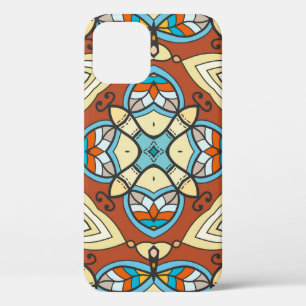 Decorative hand drawn seamless pattern. Colourful iPhone 12 Case