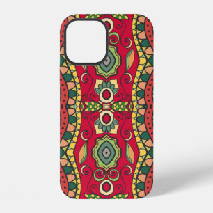 Decorative hand drawn seamless pattern. Colourful iPhone 12 Case