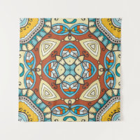 Decorative hand drawn seamless pattern. Colourful