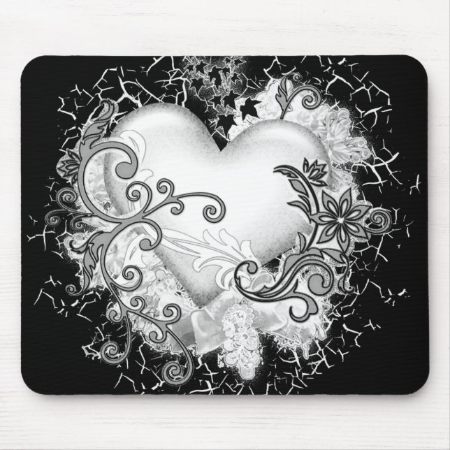 Decorative Heart Mouse Pad (Front)