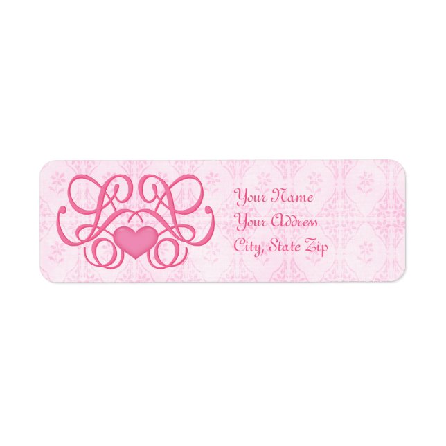 Decorative Heart Personalised Label (Front)