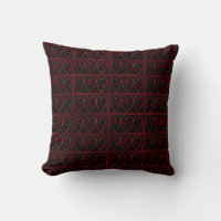 Decorative Heartbreaker Red Black and White Hearts