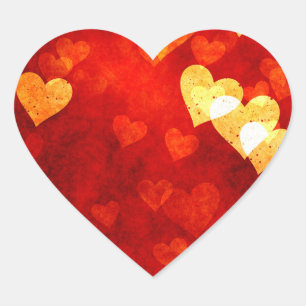 Decorative hearts heart sticker